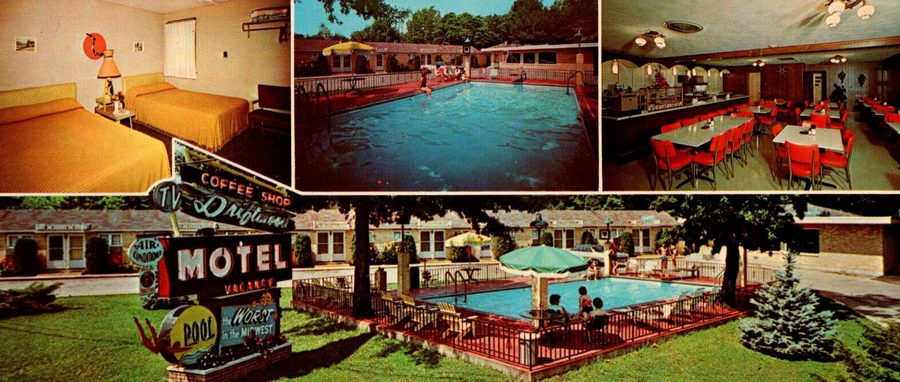 Driftwood Motel - Old Postcard